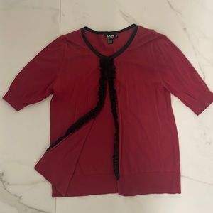 DKNY cotton top with a pretty ribbon detail
